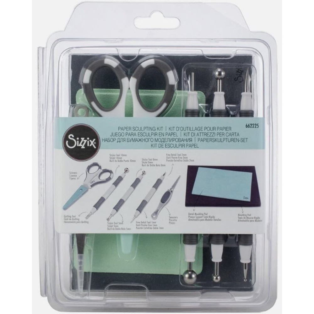 Sizzix Paper Sculpting Kit Embossing Craft Tools Set Scrapbooking Mixed Media